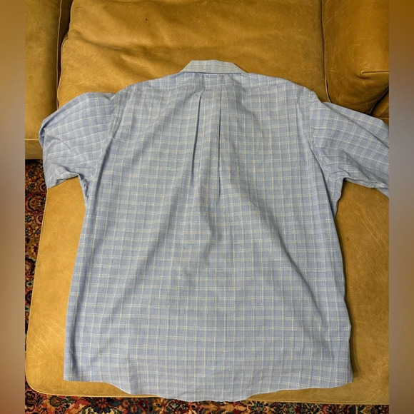 Brooks Brothers Blue And Yellow Plaid Button Up Shirt Size 17-35 - Picture 8 of 8